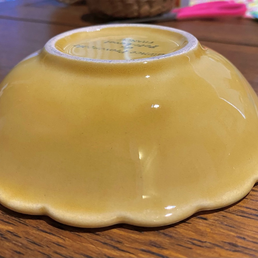 The dessert bowl is from the 1960s 
Faience Provençale du Poët-Laval.Palm TreeEC - Picture 10 of 10